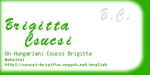 brigitta csucsi business card